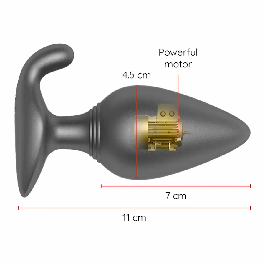 Tamanho do O Plug Anal vibrador (preto) ONINDER