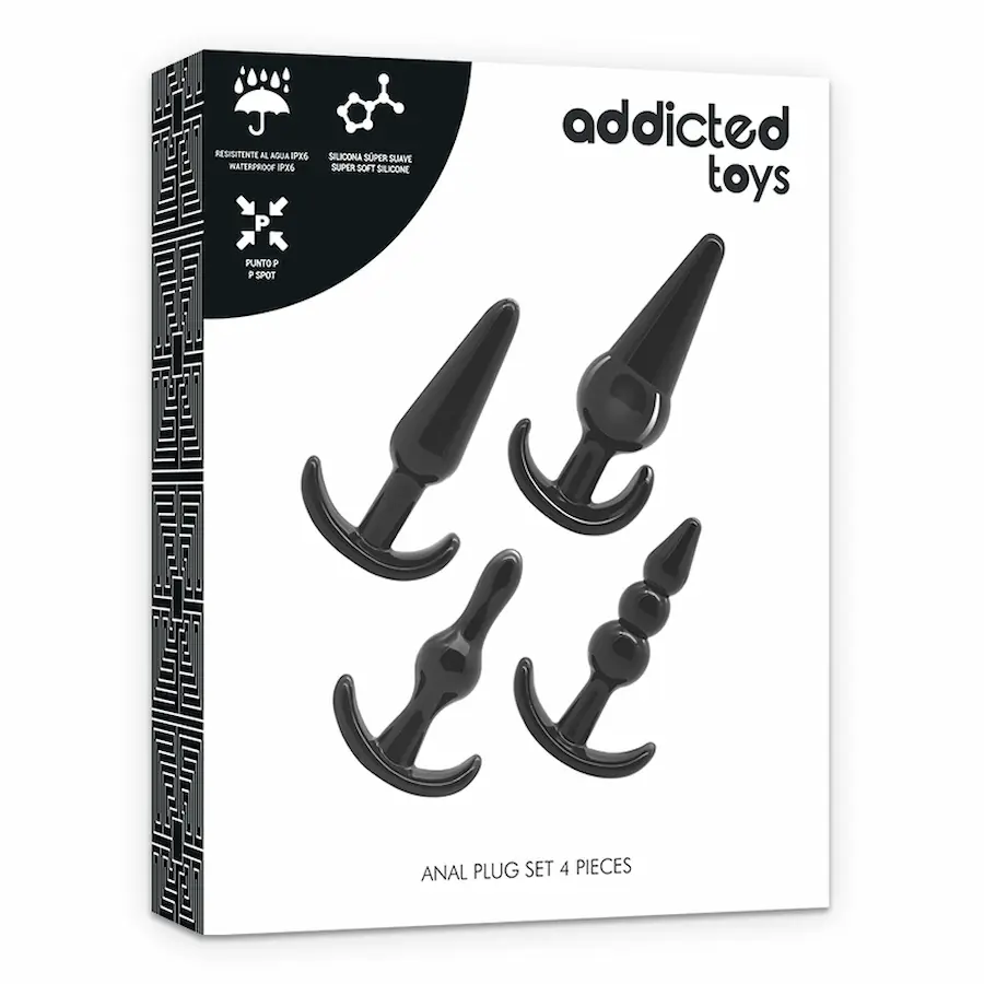 Plug anal set de 4 peças Brinquedos Para Adultos Sex Shop