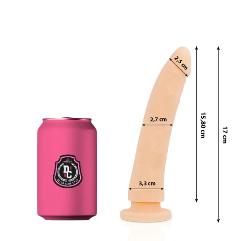 dildo médio natural de silicone 1